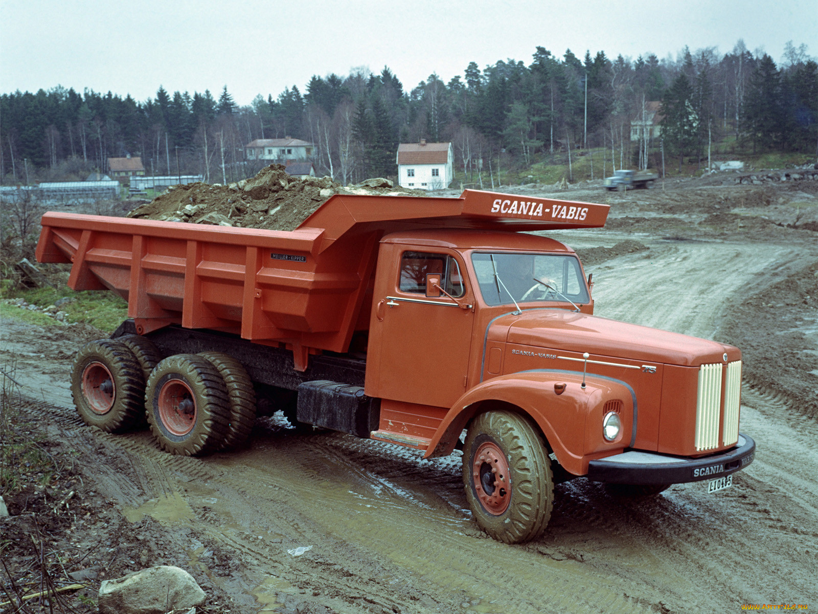 1960, scania, vabis, lt75, tandem, drive, 15, tonne, tipper, 